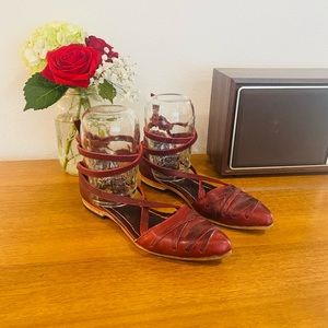 Freebird flats with ankle wrap